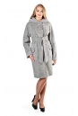 Женское пальто из текстиля с капюшоном 3000400